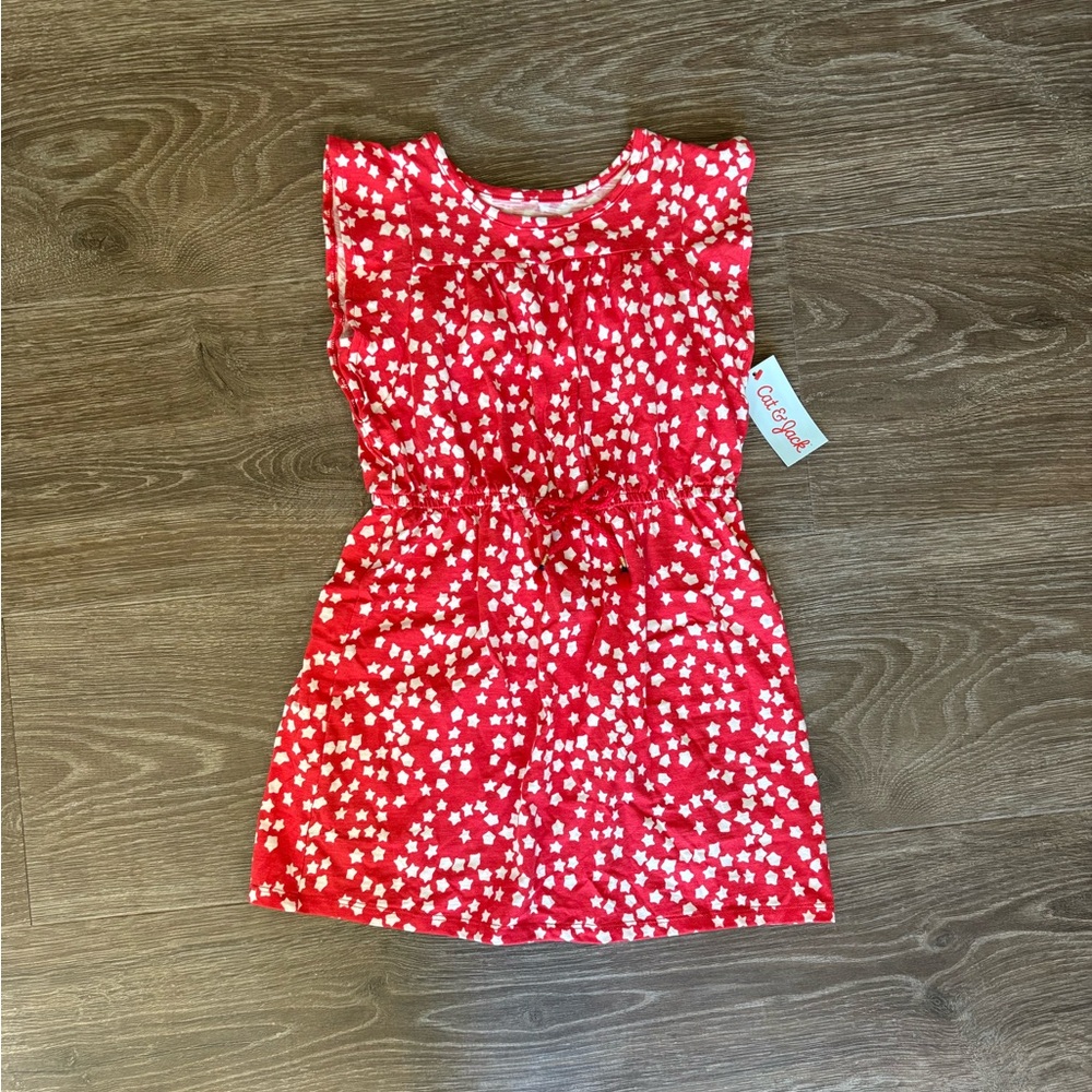 Cat & Jack Patriotic Star Dress - Size 6/6x NEW!